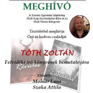 Tóth Zoltán könyvbemutatójának plakátja