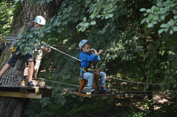 A kalandpark akadálypályája nagyon népszerű volt