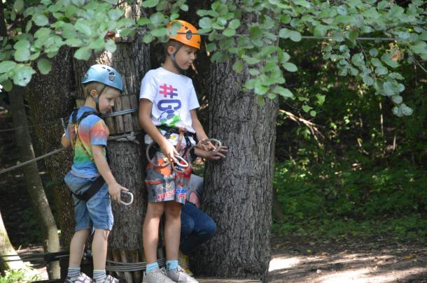 A kalandpark akadálypályája nagyon népszerű volt