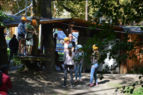 A kalandpark akadálypályája nagyon népszerű volt