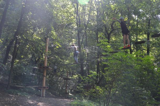 A kalandpark akadálypályája nagyon népszerű volt