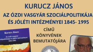 Kurucz János könyvbemutatójának plakátja.