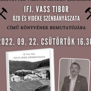 Ifj. Vass Tibor könyvbemutatójának plakátja.
