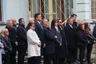 A Fidesz és a Kereszténydemokrata Néppárt Ózdi Szervezetének képviselői a megemlékezésen.