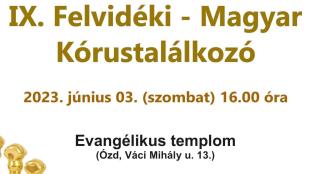 IX. Felvidéki-Magyar Kórustalálkozó plakátja.