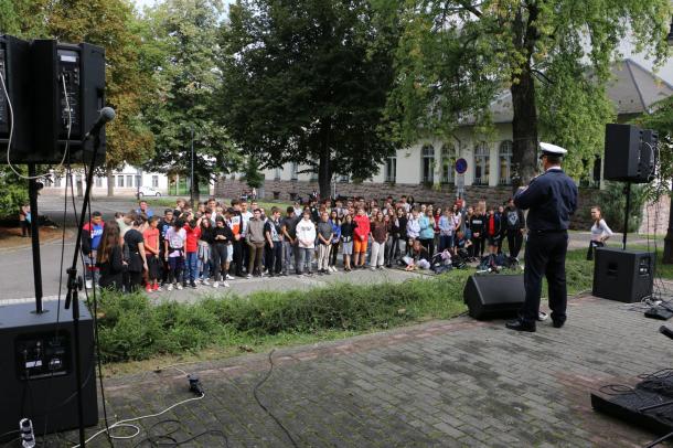 A rendőrségi előadás után egy kvízjátékban vettek részt a gyerekek.