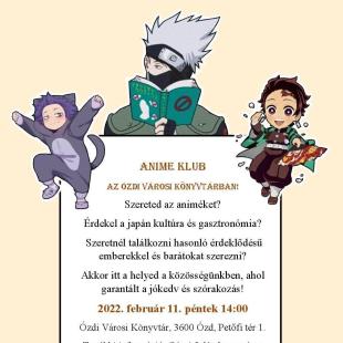 Az anime klub plakátja
