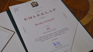 Bartha Zoltánné a kilencvenedik életévét töltötte be.