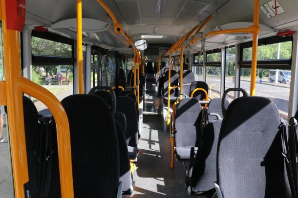 Az új Credo busz belső tere