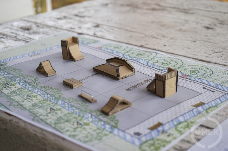 Makett az extrém sportpályáról.