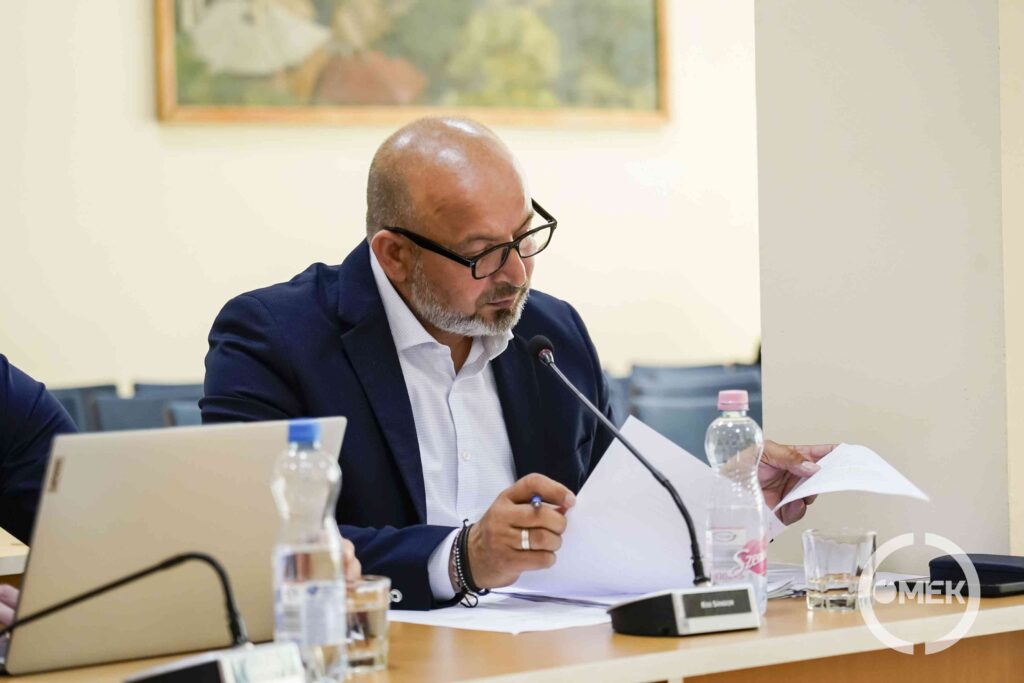 Kiss Sándor, a Pénzügyi és Gazdasági Bizottság elnöke beszél.