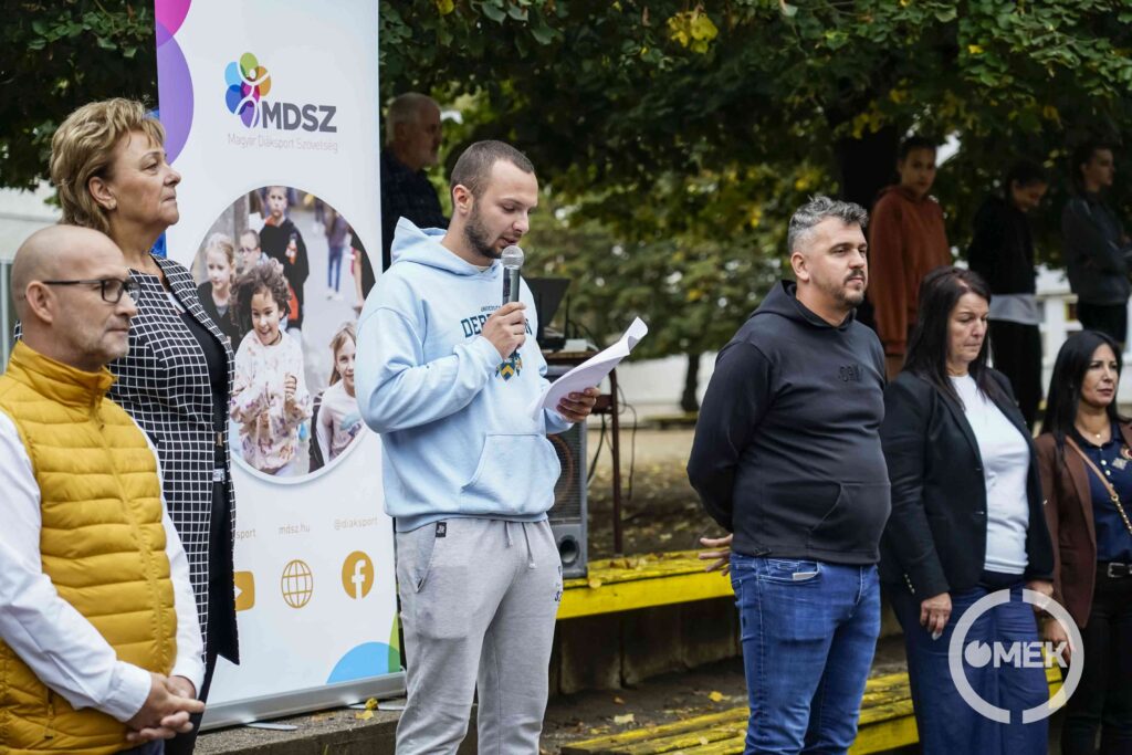 Cseh László olimpikon volt vendége az Újváros Téri Általános Iskolának.