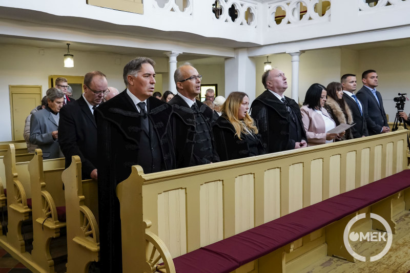 Istentisztelet a református templomban.