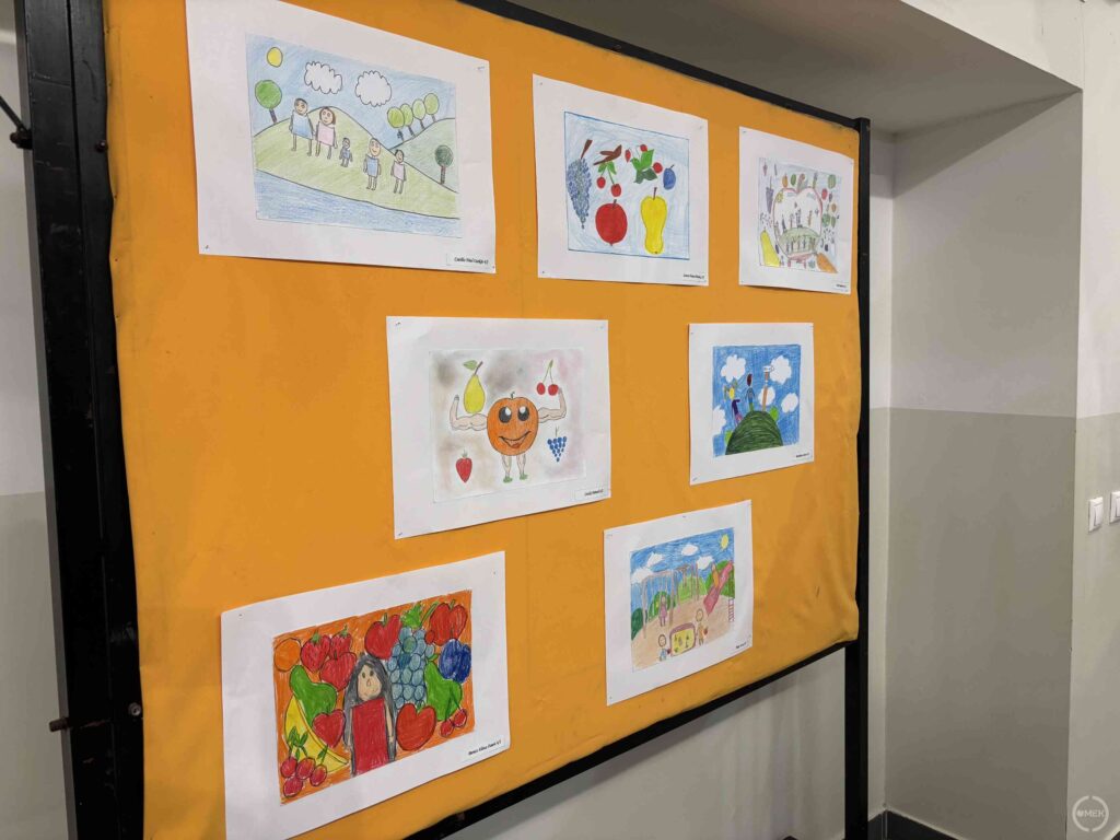 A rajzpályázat munkái.