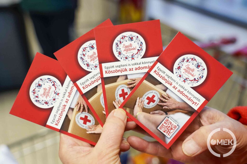 A kitelepült munkatársak ilyen szóróanyaggal köszönték meg a segítséget.