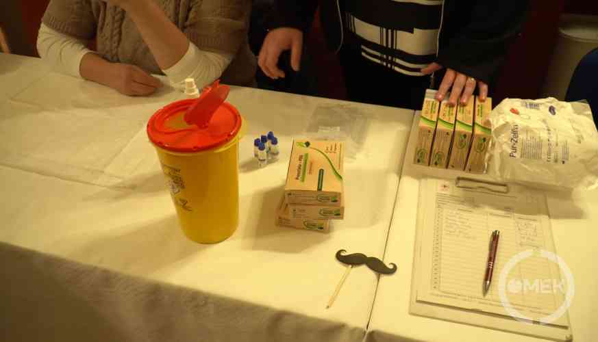 PSA tesztet is volt lehetőség csináltatni a helyszínen.