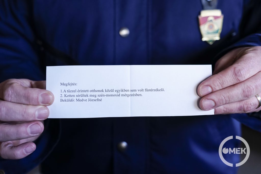 Füstérzékelőt nyert Medve Józsefné.