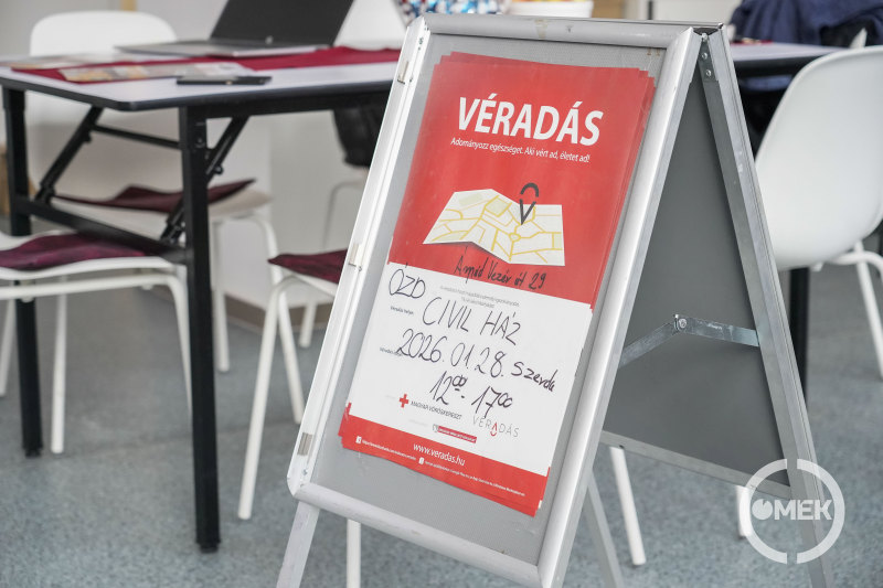 Legközelebb január 28-án déltől lesz véradás a Civil Házban.
