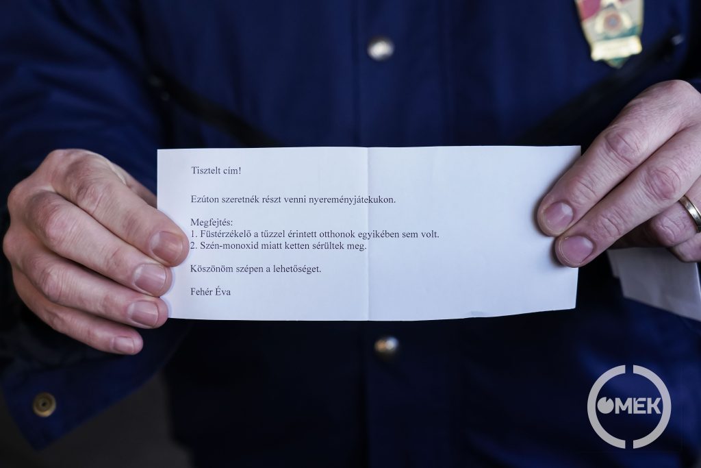 Szén-monoxid-érzékelőt nyert Fehér Éva.