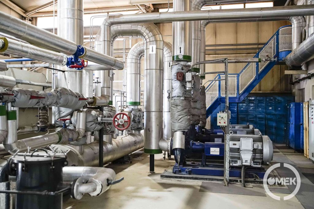 A fűtőmű belülről.