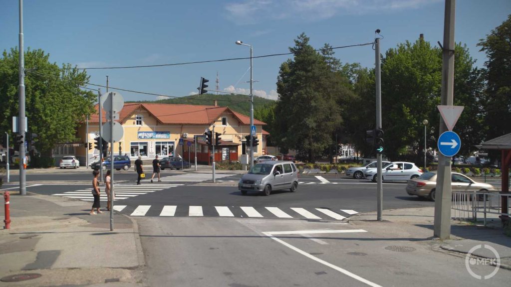 A Munkás úti kereszteződés.