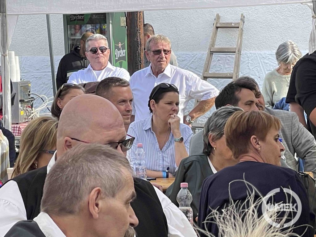 Középen kék ingben dr. Németh Csilla országgyűlési képviselő.