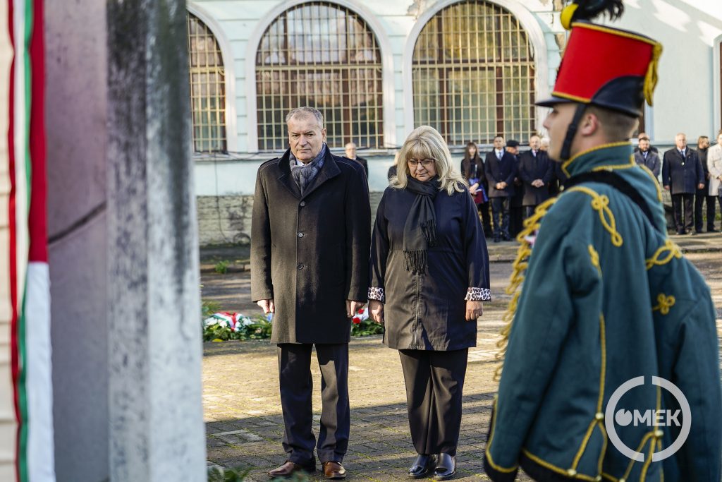 A Borsod-Abaúj-Zemplén Megyei Kormányhivatal Ózdi Járási Hivatalának képviselői emlékeznek.